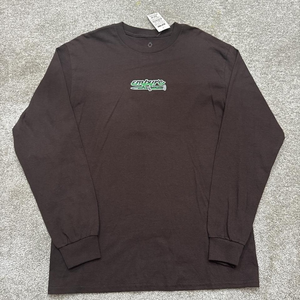 NWT Empyre Brown Long Sleeve Shirt Medium Skate Streetwear